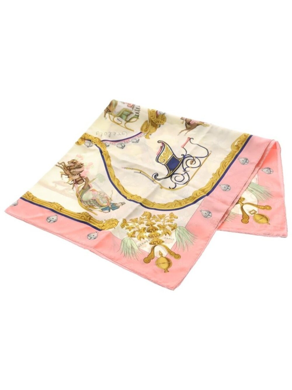Hermes Carre 90 Feather and Bell Multicolor Silk Scarf